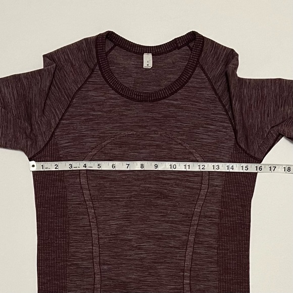 Lululemon Swiftly Wool Pullover Long Sleeve Shirt Dark Adobe/White Size 8 - Picture 12 of 14